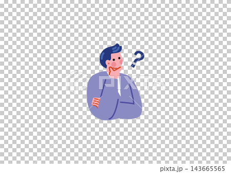Illustration of a student with a question Illustration of a student with a question 143665565