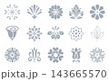 Flower icons set. Isolated elements for design. Vector graphics. Flower collection 143665570