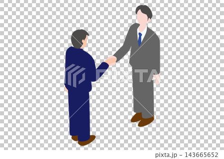 A businessman in a suit shakes hands. A businessman in a suit shakes hands. 143665652