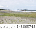 秋の千葉県大原海水浴場 遠くに太東崎を望む 143665748