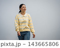 woman walking on a road on mountain in morning 143665806