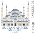 Vector Illustration of Sultan Ahmed Blue Mosque in Istanbul Turkey 143666101