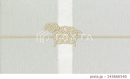2027年賀デザイン、白と金で描いた上品な水引の干支「未」 2027年賀デザイン、白と金で描いた上品な水引の干支「未」 143666540