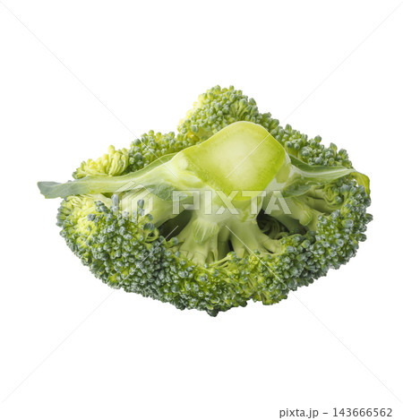 close up of fresh broccoli isolated on a white background 143666562