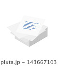 山積みの書類や資料のアイソメトリックなベクターアイコン（ビジネス） 143667103