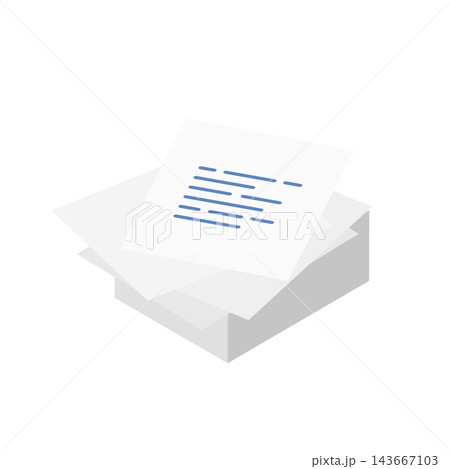 山積みの書類や資料のアイソメトリックなベクターアイコン(ビジネス) 山積みの書類や資料のアイソメトリックなベクターアイコン(ビジネス) 143667103