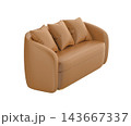 Brown leather sofa 143667337