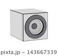 Sketch of loudspeaker 143667339