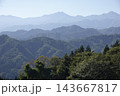 長野県小川村の県道沿いにあるアルプス展望広場からの絶景 143667817