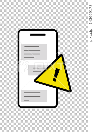 An illustration of a smartphone warning against suspicious SMS/scam messages. An illustration of a smartphone warning against suspicious SMS/scam messages. 143669178