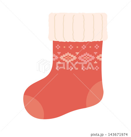 クリスマスの靴下のイラスト クリスマスの靴下のイラスト 143671974