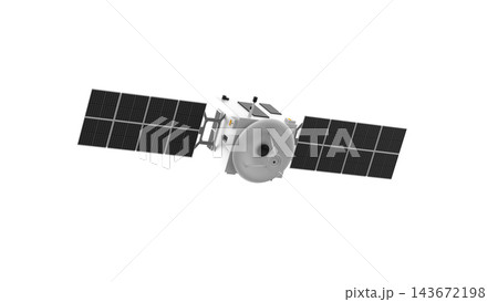 3d icon of an artificial satellite over a white background 143672198