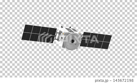 3d icon of an artificial satellite over a white background 143672198