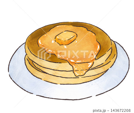 手描きのパンケーキ 手描きのパンケーキ 143672208