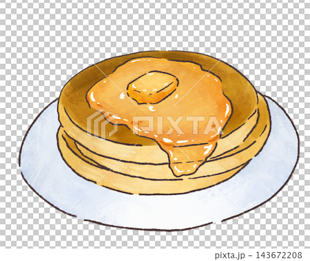 手描きのパンケーキ 手描きのパンケーキ 143672208