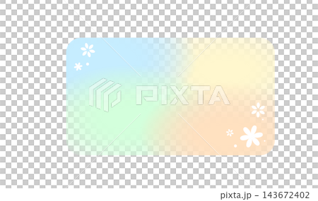 A flower banner background with soft pastel gradients and small white flowers. 143672402