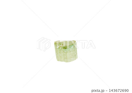 green tourmaline mineral stone macro on white background green tourmaline mineral stone macro on white background 143672690