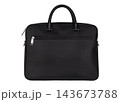 Black leather business bag isolated on white Black leather business bag isolated on white 143673788