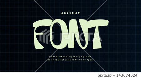 Font Logo Alphabet Vector Letter Set Handmade Script Typography, Creative Fun Typographic Design for Playful Title Text, Quirky Poster Headline, Type Logotype, Brush Fonts. Vector Typeface 143674624