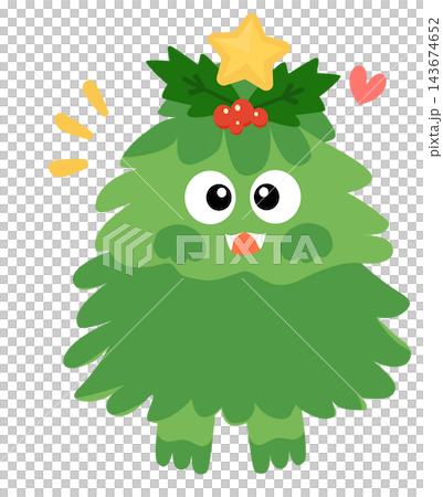 Cute christmas tree monster character star hat holiday element sticker print visual graphic clipart artwork design icon illustration Cute christmas tree monster character star hat holiday element sticker print visual graphic clipart artwork design icon illustration 143674652