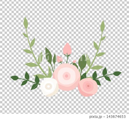 Pastel pink floral wreath arc botanical decorative border element sticker print visual graphic clipart artwork design icon illustration Pastel pink floral wreath arc botanical decorative border element sticker print visual graphic clipart artwork design icon illustration 143674653