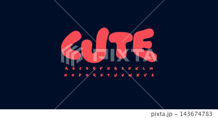 Kid Fun Font Logo Alphabet Bubble Balloon Letter Set Cute Typography, Friendly Typographic Design for Kids Title, Birthday Poster Headline, Toy Logotype, Child Fonts. Vector Typeface Kid Fun Font Logo Alphabet Bubble Balloon Letter Set Cute Typography, Friendly Typographic Design for Kids Title, Birthday Poster Headline, Toy Logotype, Child Fonts. Vector Typeface 143674783