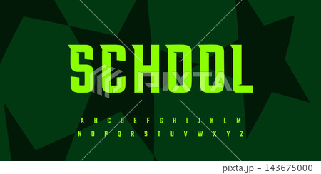 Bold Sporty Font with Sharp Edges and Strong Style, Perfect for Sports League Headlines, Poster and Title with Champion Theme, Team Jersey and T-shirt letters. Vector typeset. Bold Sporty Font with Sharp Edges and Strong Style, Perfect for Sports League Headlines, Poster and Title with Champion Theme, Team Jersey and T-shirt letters. Vector typeset. 143675000