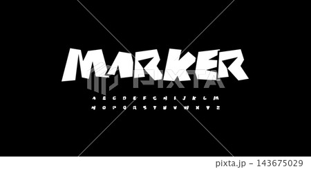 Marker Font Font, Bold Comic Typeface, Cartoon Style Letters for Youth Typographic Design, Stickers, Game Titles, Urban Posters. Pop Art Fun Typography. Creative Outline Characters. Vector typeset Marker Font Font, Bold Comic Typeface, Cartoon Style Letters for Youth Typographic Design, Stickers, Game Titles, Urban Posters. Pop Art Fun Typography. Creative Outline Characters. Vector typeset 143675029
