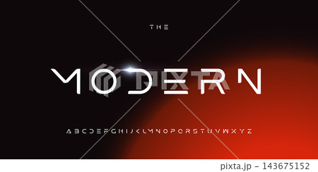 Modern futuristic letters, slim font, contemporary type for gui and hud, thin sleek typography for innovate future technology digital display. Minimal style letters, vector typographic design. Modern futuristic letters, slim font, contemporary type for gui and hud, thin sleek typography for innovate future technology digital display. Minimal style letters, vector typographic design. 143675152
