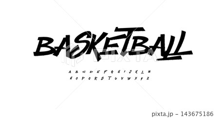 Basketball Youth Font Youthful Alphabet for Skater Quotes. Marker Graffiti Street Art Letter Set Dynamic Bold Strokes. Spirited Expressive Headline, Urban Fonts Design. Vector typeset Basketball Youth Font Youthful Alphabet for Skater Quotes. Marker Graffiti Street Art Letter Set Dynamic Bold Strokes. Spirited Expressive Headline, Urban Fonts Design. Vector typeset 143675186