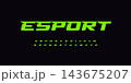 Esport alphabet, wide bold font for powerful dynamic lettering, swift automotive logo, energetic daring headline, car racing branding. Green letters on black BG. Vector typeset 143675207