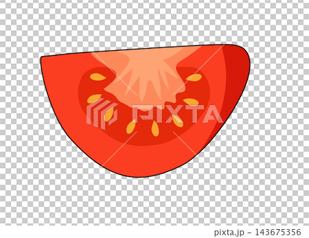 Fresh red tomato slice wedge salad vegetable food element sticker print visual graphic clipart artwork design icon illustration Fresh red tomato slice wedge salad vegetable food element sticker print visual graphic clipart artwork design icon illustration 143675356