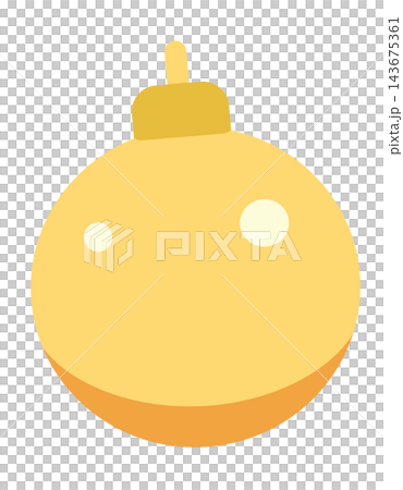 Golden yellow christmas bauble ornament winter holiday element sticker print visual graphic clipart artwork design icon illustration Golden yellow christmas bauble ornament winter holiday element sticker print visual graphic clipart artwork design icon illustration 143675361