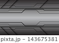 Abstract metallic grey and black line cyber technology futuristic style design modern background texture vector 143675381