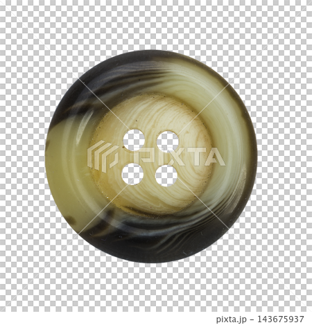 A single, round, marbled button with four holes A single, round, marbled button with four holes 143675937
