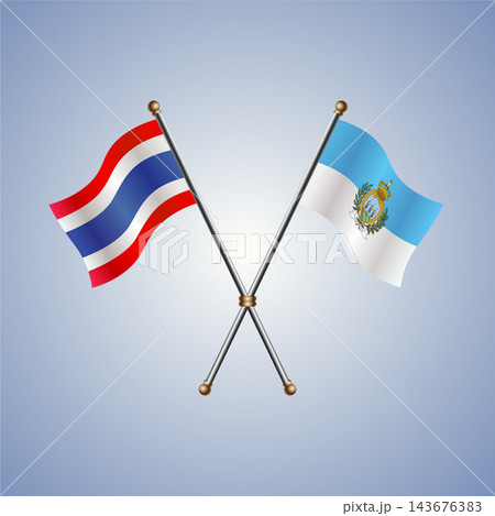 Thailand and San Marino flag relations 143676383