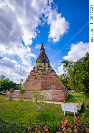 That Dam Vientiane Historic Black Pagoda with Legendary Naga Spirit 143677228