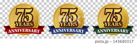 75th Anniversary Medal Logo Set: High-quality commemorative badge material. 75th Anniversary Medal Logo Set: High-quality commemorative badge material. 143680317