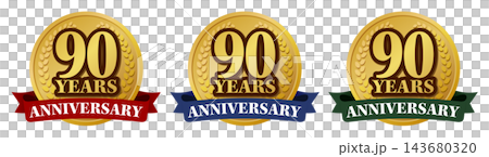 90th Anniversary Medal Logo Set: High-quality commemorative badge material. 90th Anniversary Medal Logo Set: High-quality commemorative badge material. 143680320