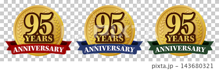 95th Anniversary Medal Logo Set: High-quality commemorative badge material. 95th Anniversary Medal Logo Set: High-quality commemorative badge material. 143680321