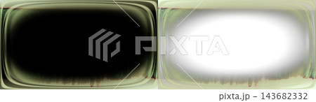 Pale green rounded rectangle frame overlay with soft white oval glow and glitchy streaked grunge edges PNG, isolated on transparent background Pale green rounded rectangle frame overlay with soft white oval glow and glitchy streaked grunge edges PNG, isolated on transparent background 143682332