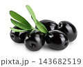 Black olive isolated on a white background with full depth of field 143682519