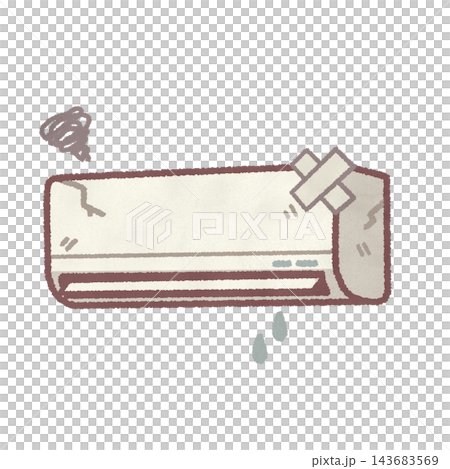 Broken air conditioner Broken air conditioner 143683569