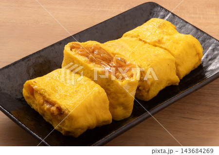 卵焼き(明太子 なめ茸入り) 卵焼き(明太子 なめ茸入り) 143684269