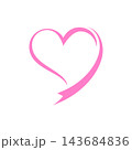 Pink heart ribbon breast cancer awareness symbol 143684836