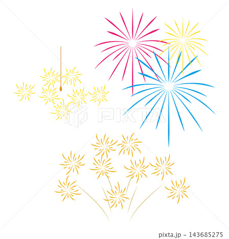 花火のアイコン イラスト 花火のアイコン イラスト 143685275