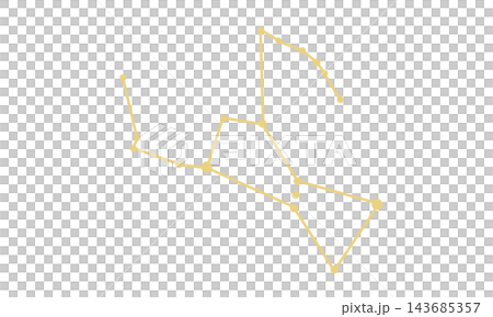 獵戶座星座線示意圖(金色) 獵戶座星座線示意圖(金色) 143685357