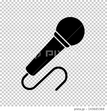 Simple icon illustration of a microphone 003 Simple icon illustration of a microphone 003 143685369