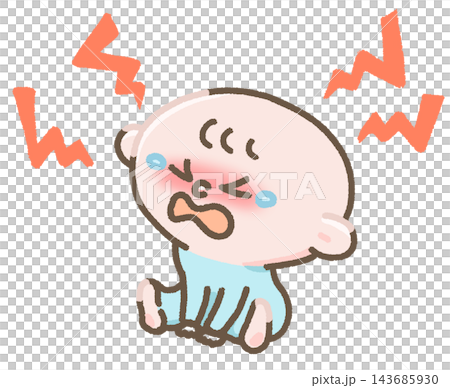 Illustration of a crying baby 143685930