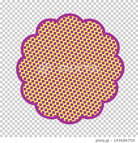 花丸型の背景イラスト 花丸型の背景イラスト 143686759
